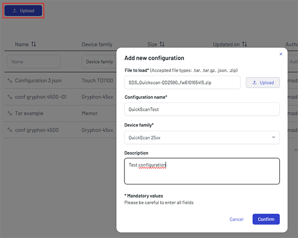 Add new configuration