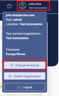 Change Timezone