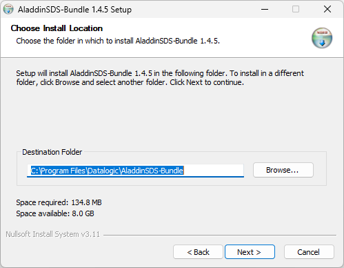 Default AladdinSDS Installation Folder