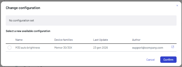 Change Configuration