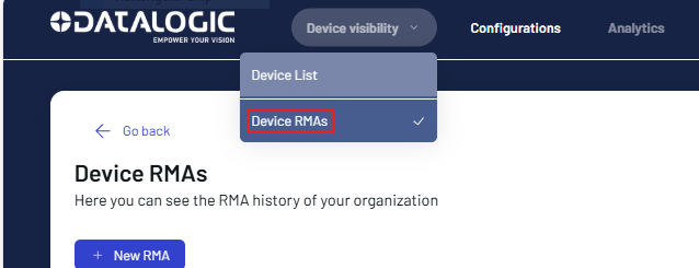 Device Visibility Menu