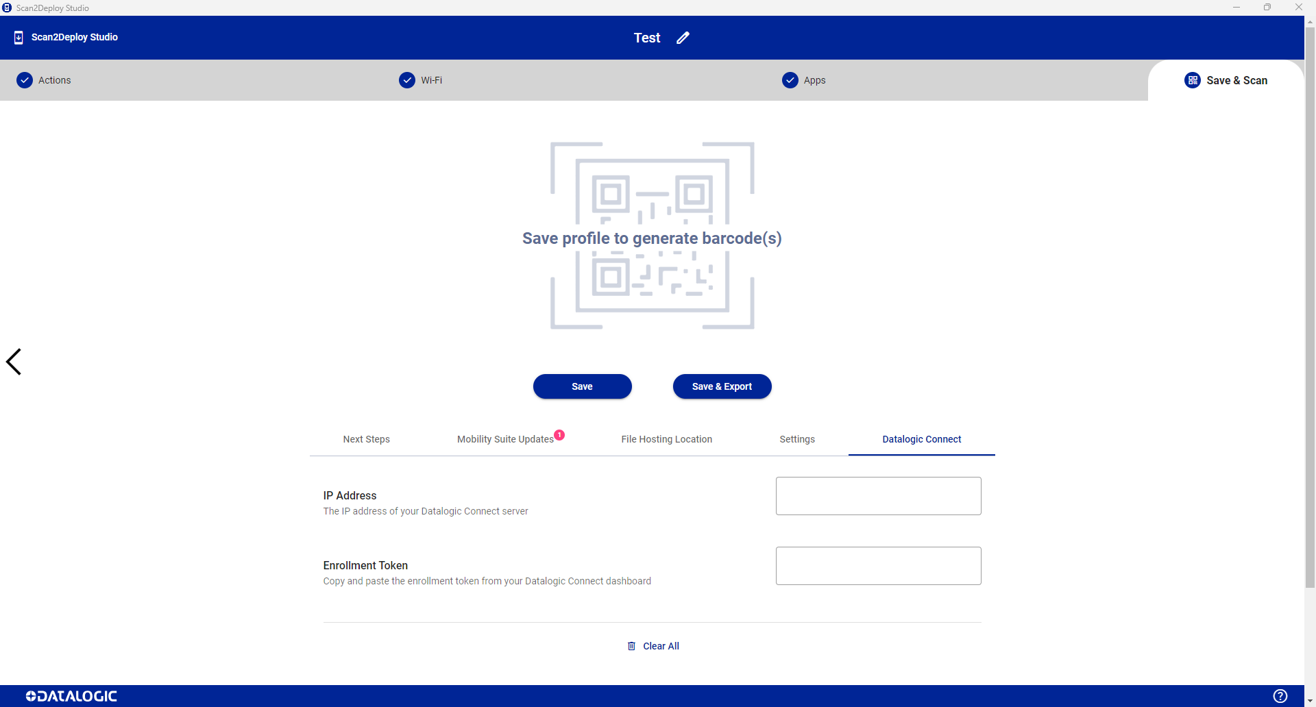 Connect Tab Configuration