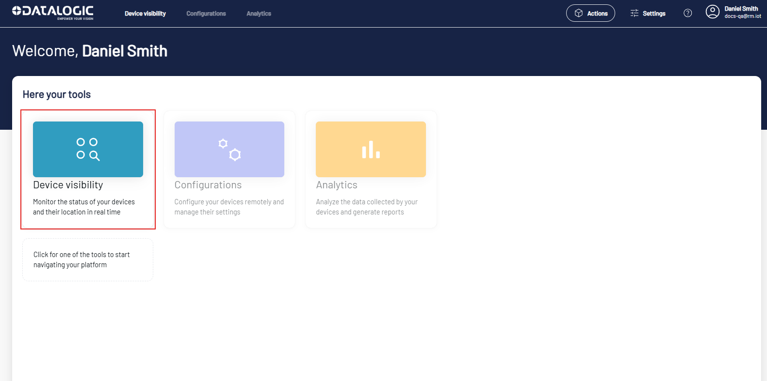 Device Visibility Button