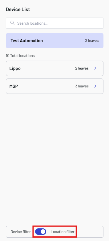 Location filter