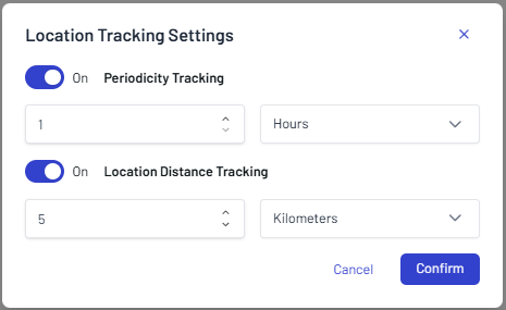 Location Tracking Settings