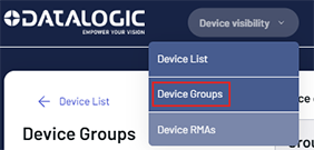 Open Device Groups Tab