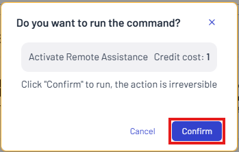 Remote control enable confirm