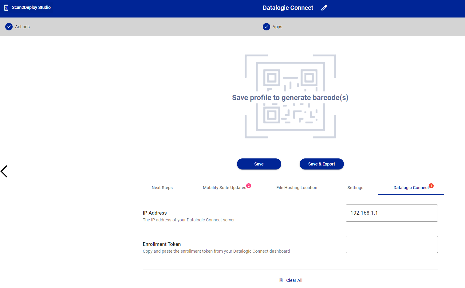Connect Tab Configuration