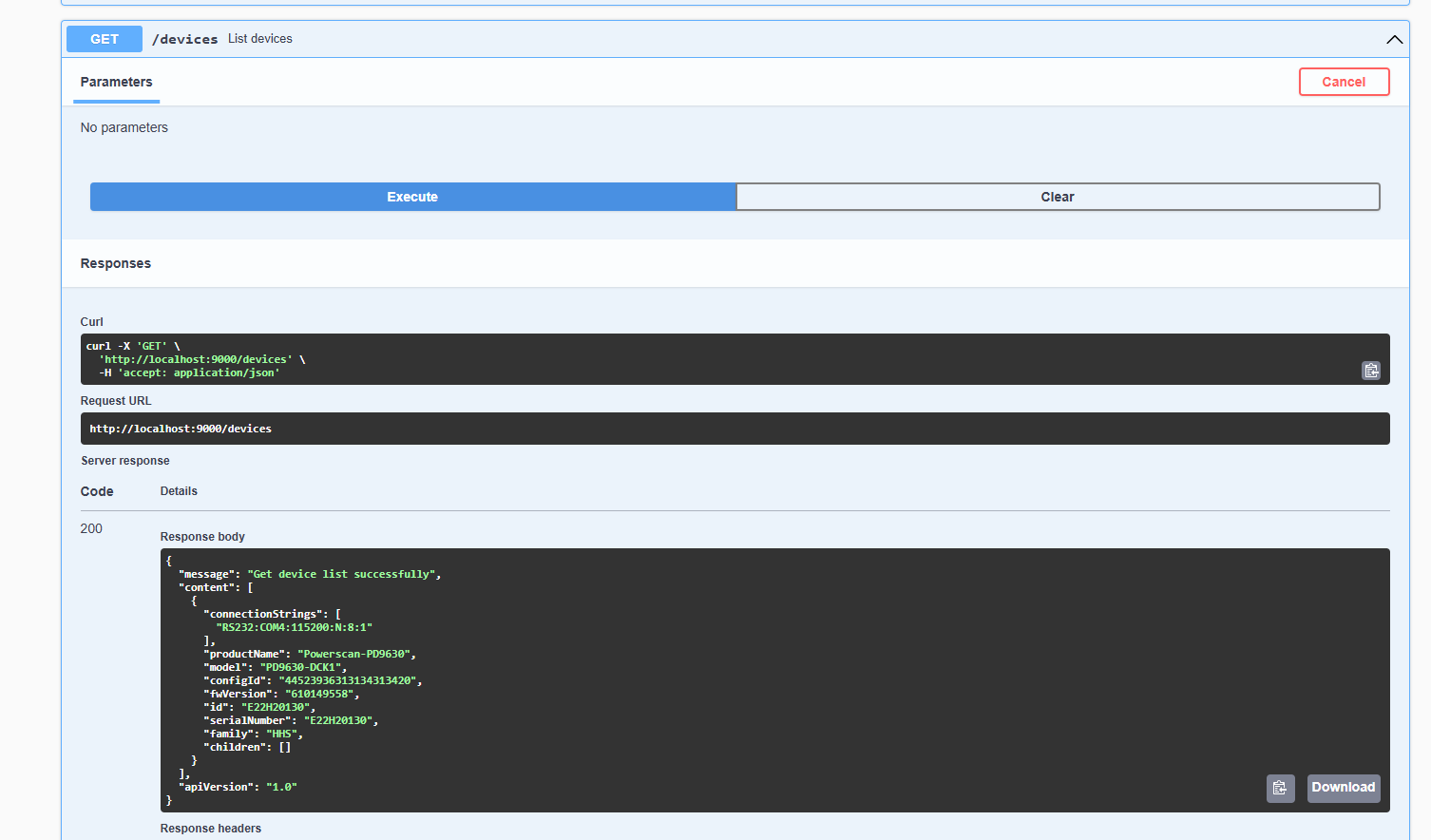 Device Serial Number