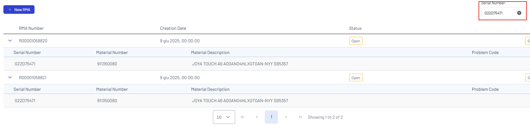 Search Serial Number